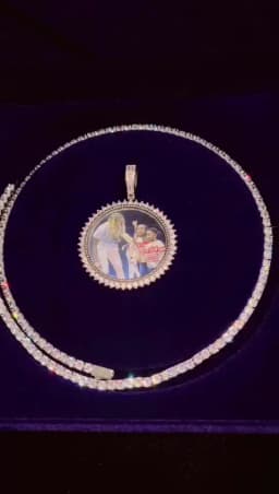 Bubble Letter Medallion Necklace for Men Iced Out Picture Pendant Personalized Real Gold Plated Custom Hip Hop Jewelry