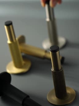 Nurlin Brass Door Plain Stop Bathroom Door Room Stopper Floor Wall Mountnt Bumper Holder Catch Antique Brass Matt Black Nickel
