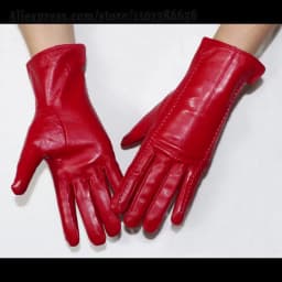 Genuine Sheepskin Gloves Women's Winter Warm Thickened Thin Touch Screen Leather Gloves Outdoor Riding High-end Fashion New 2026