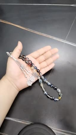 Luminous Tasbih bracelet Blue resin Muslim misbaha Eid Gift islamic accessories masbaha turkish jewelry 33 prayer beads bracelet
