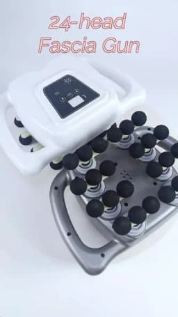 18/24 Heads Fascia Gun Red Light Deep Tissue Muscle Massager Wireless Massage Gun for Back Waist Leg Body Muscle Relaxation Home Gym