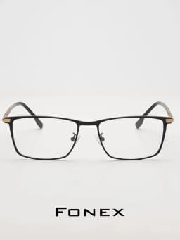 FONEX Titanium Glasses Frame Men Brand Design Square Ultralight Eyeglasses Japanese Ultralight-Weight High Quality Eyewear 85915