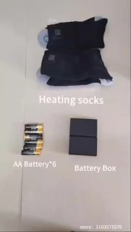Heated Socks Winter Warm Snowmobile Skiing Heated Socks With Battery Case Outdoor Sport Thermal Heated Foot Warmer Ski Sports