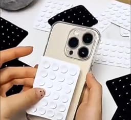 3M Adhesive Backing Candy Color Silicone Suction Phone Case Mount Non Slip Suction Cup Phone Stand Holder For Selfies and Videos