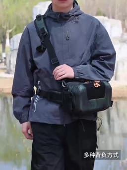 Lure Bag Fishing Gear Bag Multi-Functional Waist Bag Cross-Body Bag Large Capacity Fishing Rod Bag