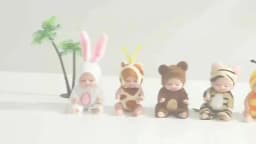 1/6Pcs Reborn Doll Kit Toy Simulation Princess Dolls Toy Mini Cute Sleeping Baby with Clothes Accessories Birthday Gift for Kids