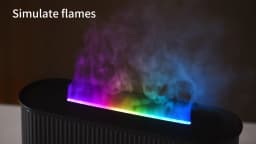 1PC USB Powered Simulated Flame Aroma Diffuser With Colorful Lights And 3-level Timing Perfect Air Humidifier For Home Office