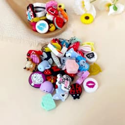 5pcs Silicone Pacifier Chain Cartoon Beads Baby DIY Care Nipple Chain Ornaments Parts