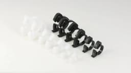 10pcs Hose Clamps 3.8mm ~ 59mm White/Black Plastic Line Water Pipe Strong Clip Spring Cramps Fuel Air Tube Fitting  Fixed Tool