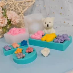 Cute Mini Bear Silicone Mold Fondant Cupcake Chocolate Biscuit Sugarcraft Kitchen Baking Cake Decorating Tools DIY Epoxy Mould