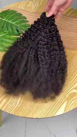 4C Afro Kinky Coily Human Hair Bundles Curly Natural Black Color Unprocessed Virgin Weave Double Weft 100% Human Hair Extensions