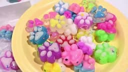 10pcs Mini Cute Cat Claw Plush Pinch Fun Colorful Halloween Christmas Party Pack Fillers for Pressure Reduction Cartoon Style