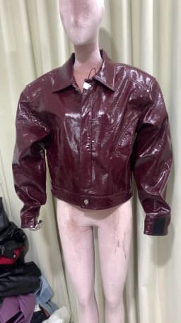 Lautaro Autumn Cool Short Oversized Pu Leather Jacket Women Shoulder Pads Zippper High Quality American Retro Punk Style Clothes