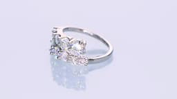 Moissanite Ring S925 Silver D Clarity Gold Plating Pass The Diamond Tester Gift GRA Certificate Twist Arm Double End Open Ring