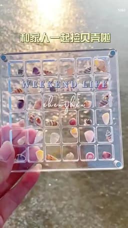 Acrylic Magnetic Seashell Display Box Seashell Storage Box Clear Acrylic Diamond Gemstone Beads Storage Display Organizer Box