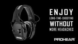 PROHEAR Electronic Shooting Ear Protection Muffs Hearing Protecter Hunting Sound Amplification Earmuffs NRR 23dB for Gun Range