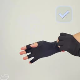 1Pair Copper Compression Arthritis Gloves - Fingerless Hand Support for Carpal Tunnel - Ideal for Typing,Crocheting, Men & Women