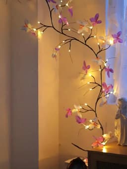 LED Willow Vine And Butterfly Fairy Lights, 8 Modes, Powered by USB for Bedroom Decoration, Mother'S Day, Valentine'S Gifts