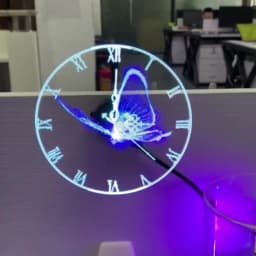 New 15.3 CM Custom Logo Products Transparent LED Display mini 3D Hologram Fan Projector Halloween Christmas Hologram Display