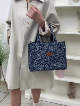 New Large-Capacity Lunch Bag, Lined with Aluminum Foil, Thickened Fabric, Cloth Bag, Portable Handbag, Lunch Box Storage Bag