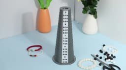 PHYHOO Bracelet Sizer Measuring Tool 6 Section Display Stand with Size Markings 5-9 Inch for DIY Jewelry Making and Bead Storage