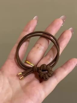 5PC Good Soft Black Brown High Elasticity Hair Ties Rope for Women Girls Ponytail Holder Korean Hair Accessories