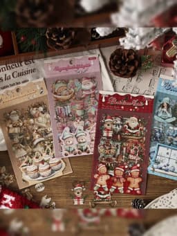 6sheets Snow Night Ode Series Kawaii Christmas Snow Night PET Sticker Creative Decoration DIY Diary Scrapbook Aesthetic Supplies