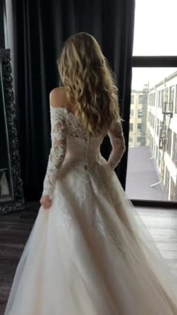 Vintage Off The Shoulder  Long Sleeves Lace Applique  A Line Wedding Dresses Sweep Train 2025 Vestido De Noival