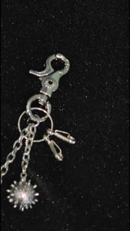Punk Cyber Spike Ball Keychain, Metal Matching Accessory, Waist & Bag Charm, Hip-Hop Street Style