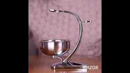 iRAZOR Shaving Bowl and Stand Set with Magnetic Base - 304 Steel Bowl & Chrome Plated Alloy Stand,Fit Most Razors and Brushes