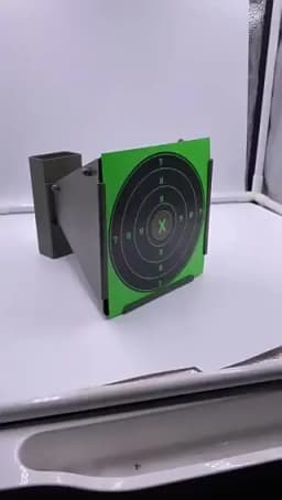 14*14*17 cm Funnel-shaped Shooting Practice Target Box with Slingshot Target Paper (20 Pcs Included)