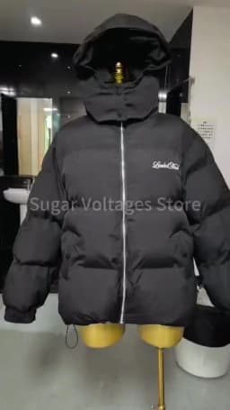 Women's Water-reactive Fabric Cotton Thick Warm Coat Vintage Zip Up Outerwear Casual Jacket Streetwear Fashion Hip Hop Parkas