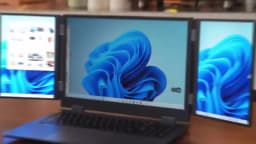 16+2*10.5 Inch Triple Screen Laptop Intel Core I5 12450H 32GB RAM 2TB Notebook Fingerprint/Face Recognition Unlocking Office PC