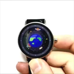 Quartz Watch Creative Content Watches UFO Design Rocket Around Earth Watch with Silicone Strap
