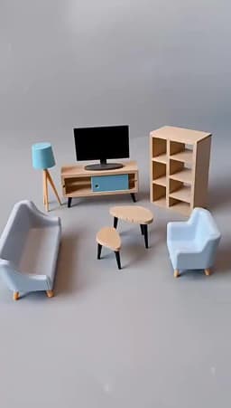 Miniature Sofa TV Cabinet Wardrobe For 1:12 Scale Dollhouse Furniture Mini Furnishing Scene Model Playing House Micro Landscape
