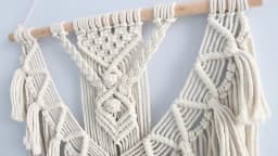 Macrame Woven Wall Hanging Boho Home Chic Bohemian Geometric Art Decor Beautiful Apartment Dorm Room Decoration Tapestry