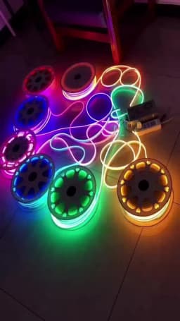 220V LED Neon Strip Light EU Plug SMD2835 120Leds/m Strip Flexible High Brightness Outdoor Neon Sign Waterproof Soft Lamp Belt