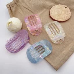 1 Piece Set Ladies Magic Color Large O-Shaped Hairpin Premium PVC Driving Lay Down Available Ladies Gift for Leisure Vacation