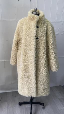 Nerazzurri Winter Long Oversized Fuzzy Thick Warm Soft Fluffy Faux Fur Coat Women Single Breasted Loose Casual Korean Fashion