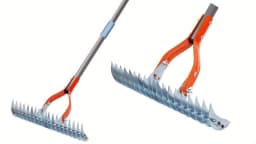 Versatile Grass Grooming Rake Lawn Thatching Rake Robust Dethatcher Rake for Cleaning Dead Grass, Yard Garden Durable Soil Rake