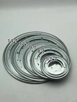 5.5/8/9/12 INCH Sliver Color Heavy Duty Round Shape Galvanized Lazy Susan Turntable Heavy Duty Bearing Rotating Swivel Plate