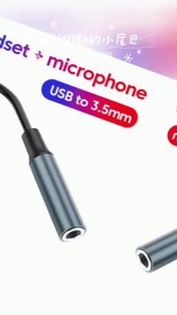 USB To 3.5MM Jack Audio Adapter USB to 3.5mm Headset/Microphone External Stereo Sound For PC Laptops USB to 3.5 Jack Adapter