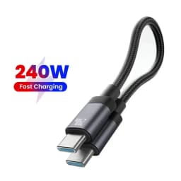 15CM 20CM 240W USB C To Type C Cable Fast Charging PD3.1 Short Data Cable For iPhone 15 16 17 Samsung Huawei Xiaomi iPad Laptops