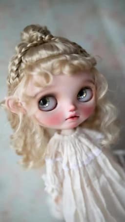 Blythes Doll Wig Suitable for 1/6 9-10in Size Fashionable New Mohair Styling Wool Wig Retro Palace Style Women's Brown Powder