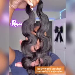 Body Wave Crochet Human Hair 12A Pre-Separated Knotless Crochet Virgin Feather Hair Extensions Human Afro Hair For Women