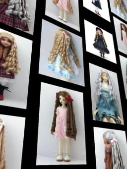 JD871 1/4 1/3 MSD SD DOD Blythes Long Handmade Lady Roman Curly Synthetic mohair BJD Doll Wigs Qbaby Doll Hair
