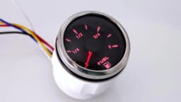7 Color Light 2" 52mm Fuel Level Gauge+Fuel Float Level Sensor 0-190 Ohm for Marine RV Camper Car Oil Tank Level Indicator 9-32V