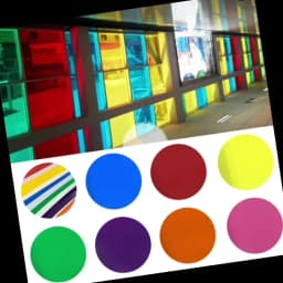 Transparent Window Film Multicolor Solar Tint Self Adhesive Stain Glass Decor Vinyl Roll DIY A4 20/40*120CM