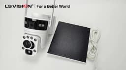 LS VISION 12MP 60X Optical Zoom Solar Securty Camera Outdoor 4G/WiFi Dual Screen Two Way Talk Auto Tracking CCTV Camera Ubox App