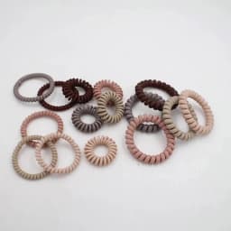 5Pcs/set New Fashion Matt Solid Telephone Wire Elastic Hair Band Frosted Spiral Cord Rubber Band Hair Tie Stretch Head Band Gum
